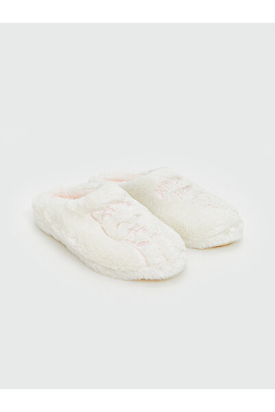 LC Waikiki Animal Embroidered Plush Girls' House Slippers
