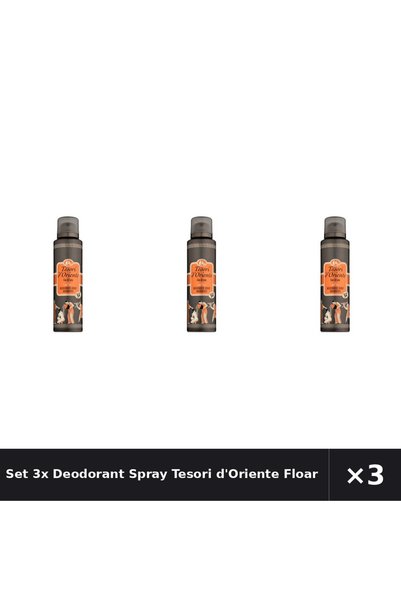 Tesori d'Oriente Set 3x Deodorant Spray Floare Lotus , 150 ml