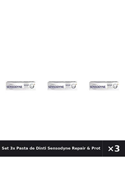 Sensodyne Set 3x Pastă de dinți Repair & Protect Whitening, 75 ml