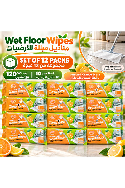 GENERIK Traperos Húmedos Wet Floor Wipes, 12 Packs (120 Wipes Total), Multipu...