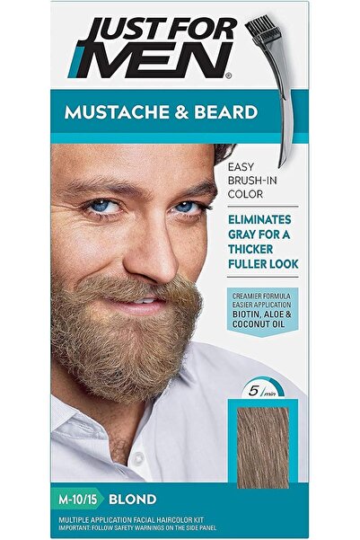 Just For Men Mustache & Beard, Beard Dye for Men with Brush Included for Easy...