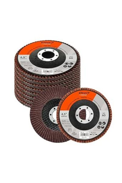 PRO707 PRO7 10 Pack Flap Disc Calcined Alumina - 4.5 x 7/8-Inch 60 Grit - 115...
