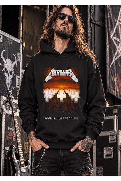 BUTSHIRT ‘METALLICA – Master Of Puppets‘ Baskılı Unisex Kapüşonlu DAR Kesim Sweatshirt