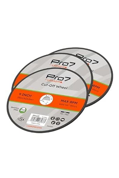 PRO707 قرص قطع PRO7 للمعادن والفولاذ - مجموعة من 3 قطع مقاس 9 بوصة/230×1.9 مم...