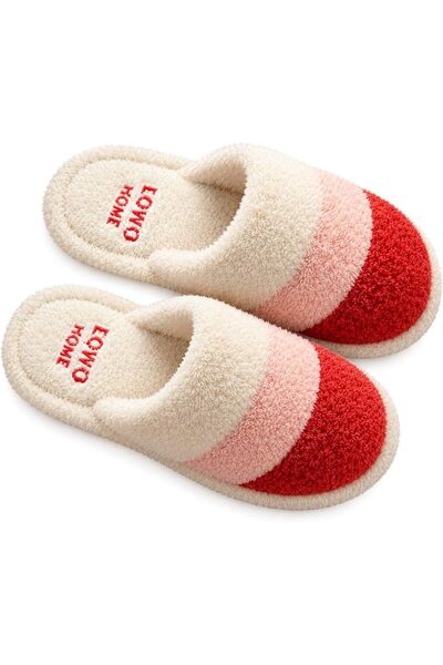 GENERAL Women's Slippers Plush Winter Home Slippers Men's Fuzzy Non-slip Indo...