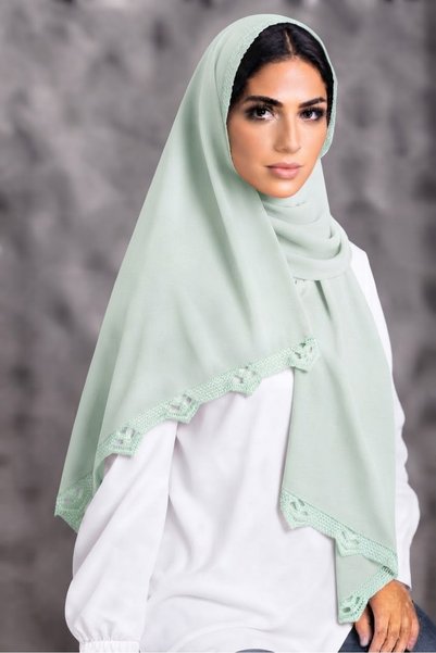 Veil Designer طرحة ا بشغل اويه مع كوروشيه بقماش ياباني علي الطرفين المقاس : 6...