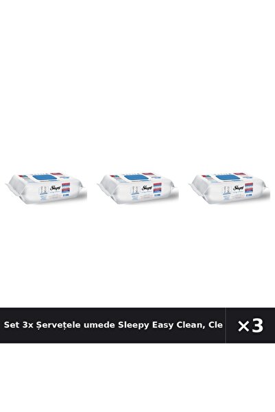 Sleepy Set 3x Șervețele umede Easy Clean, Clean Bleach Additive, multisuprafe...