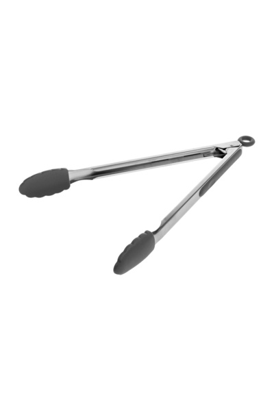 OEM Clește Metalic cu Silicon Gri Antracit 34cm – Prindere Sigură la Gătit