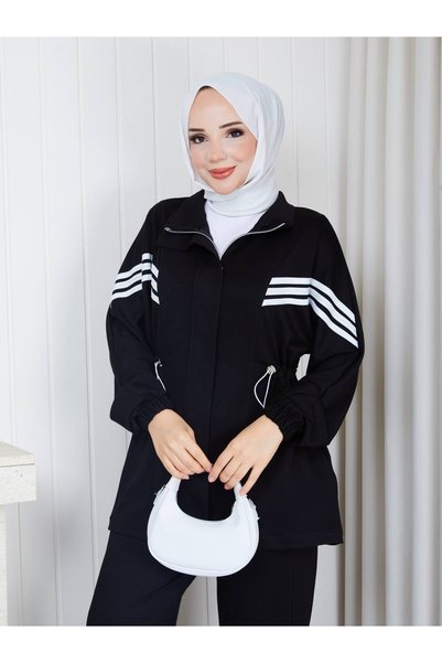 Generic Brand 3 Stripes Oysho Women's Zippered Comfortable Tracksuit Set
