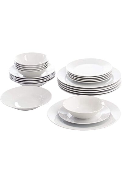 Bien Servi Dinner Set 24Pcs 6Person Porcelain White