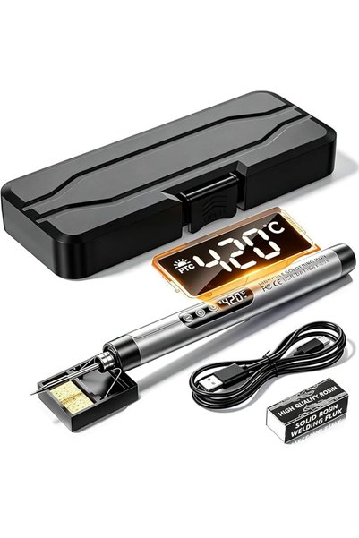 GENERAL Mini Soldering Iron Kit, USB Rechargeable Cordless Soldering Iron wit...