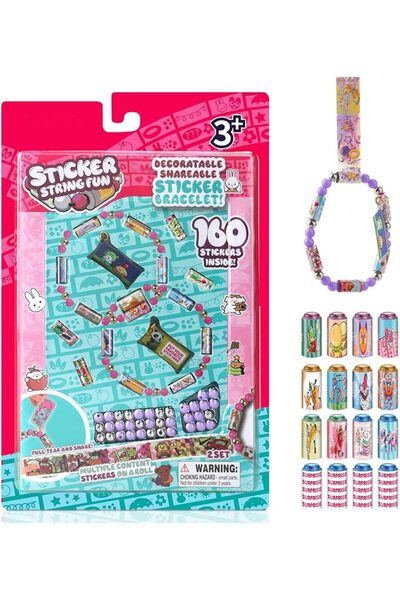 GENERAL Sticky Roll Games, Small Shareable Stickers, Wearable Bracelet and St...