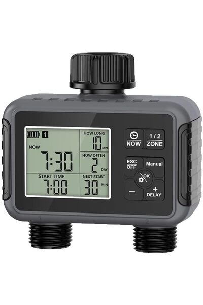 ANYUAN Garden Water Timer with Dual Independent Programmable Controls, Auto M...