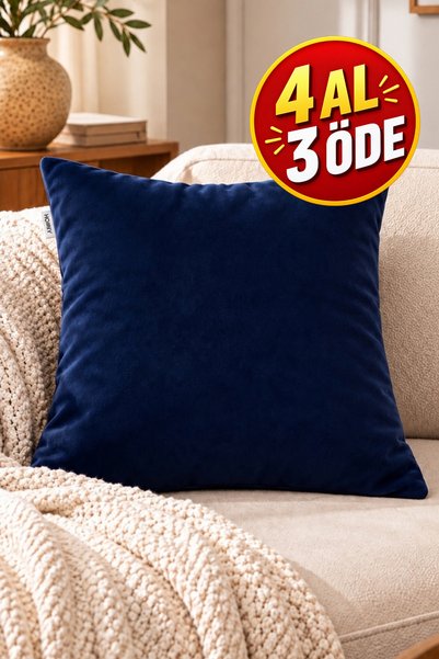 Modamina Lüks Kadife Dokulu Düz Renk Kırlent Kılıfı 42x42 cm | 1 Adet Yumuşak...