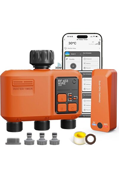 GENERAL Smart WiFi Sprinkler Timer, WiFi Water Timer for Garden Hose with 300...