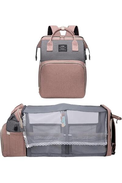 BYBEO Baby Diaper Bag Backpack Multifunction Diapers Changing Station Toy Bar...