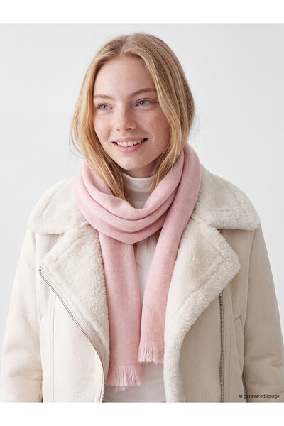 LC Waikiki Peak New Season Pink Ruffled Women's Scarf