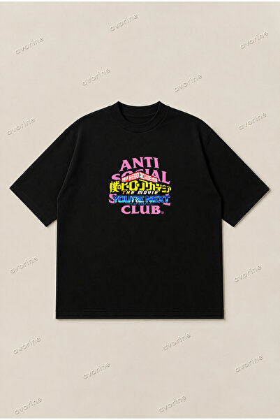 Moon Dancer Μπλουζάκι Anti Social Club Dark Might με στάμπα, Oversize Unisex ...