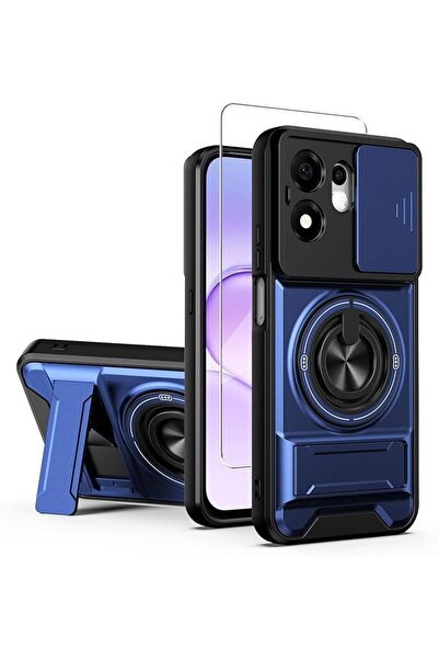 GENERAL غطاء حماية لهاتف Honor X7e مع واقي للشاشة، غطاء حماية منزلق للكاميرا،...