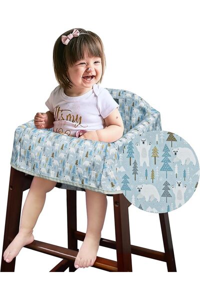 GENERAL Double Strap High Chair Cover, Children's High Chair Cover, Upgraded ...