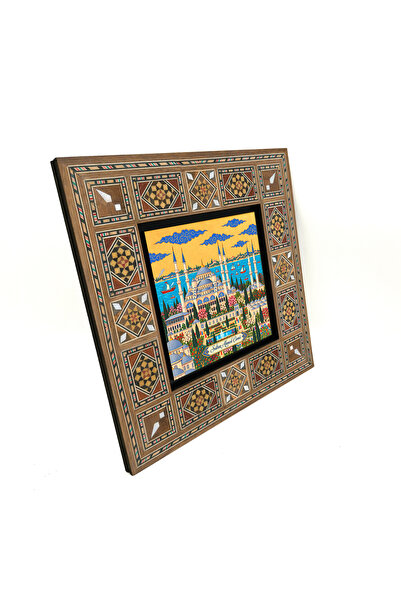 Sadrazam Masa de pictat MDF imprimat cu motiv Moscheea Sultan Ahmet 20x20 1G-...