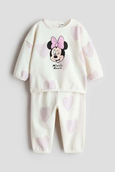 H&M 2-piece printed sweatshirt set