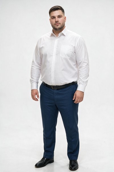 atlas classics Men's Plus Size Long Sleeve Pocket Shirt
