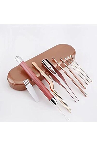 Generic RTYRHG Stainless steel ear pick 9-piece set of luminous ear pick ear ...