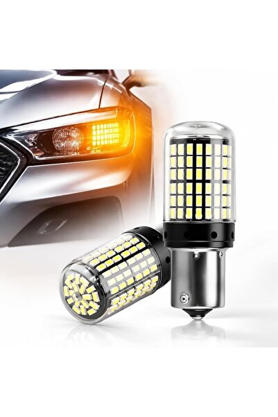 KASTWAVE قطعتان من مصابيح LED طراز PY21W BA15S - أبيض فائق السطوع 6500K، خالٍ...