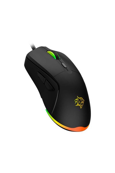 Porodo Gaming Wired Mouse DPI 7200 with RGB Light - Black