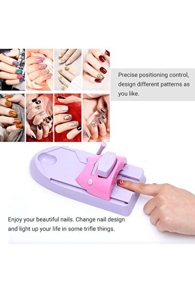 BUNCA ماكينة طباعة وتصميم الأظافر💅 مع 6 قوالب معدنية – أداة مانيكير سهلة الاستخدام 💅Nail Art Printer✨.