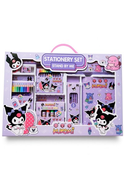 Generic Kuromi Kids Stationery Set with Color Pencils, Pencils, Ruler, Sharpe...