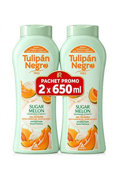 Tulipan Negro Pachet 2x650 ml Tulipán Negro Sugar Melon Gel de Duș și Baie cu...