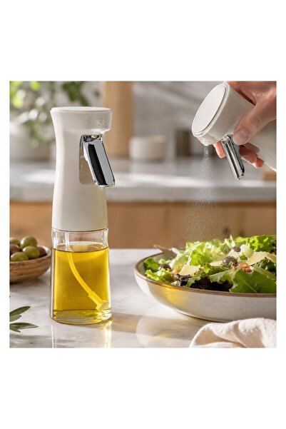 OEM Pulverizator Ulei 240ml din Sticla Transparenta cu Capac Bej pentru Dozare