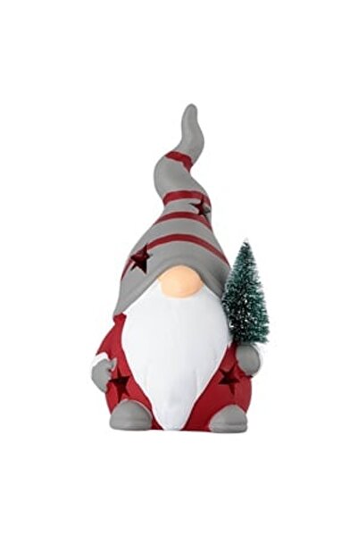 DD SHOP Felinar Ceramic de Craciun Figura Gnome cu Brad pentru Lumanare Pasti...
