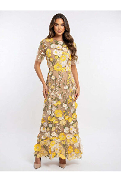 Bellissima Floral Opulence Embroidered Gown