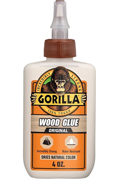 GORILLA غراء للخشب من جوريلا مصنوع من PVA بشكل سائل، مادة لاصقة قوية باللون ا...