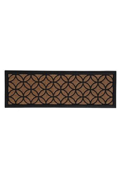 OEM Covor de exterior Bali Circle, 25 x 75 cm, polipropilenă, maro + negru, d...