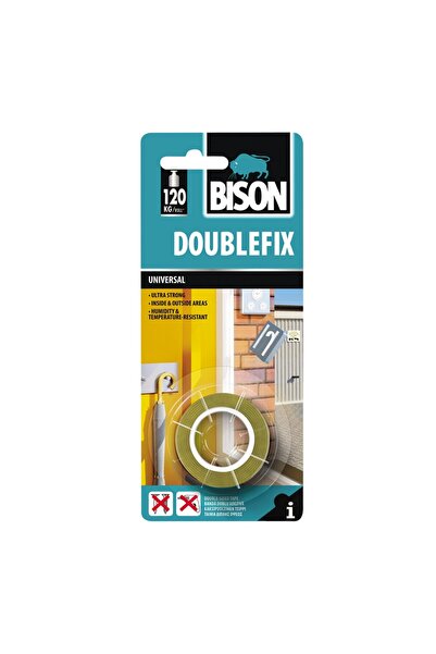 OEM Banda dubla adeziva Bison, 19 mm x 1.5 m, maro