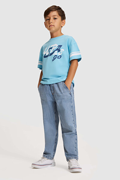 U.S. Polo Assn. Pantaloni de blugi albastru deschis pentru băieți 50321532-DN...