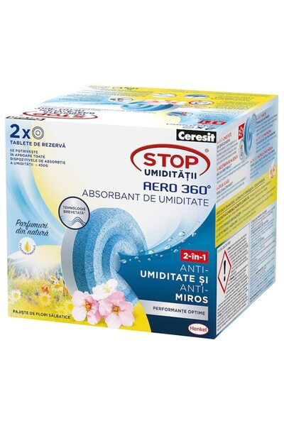 OEM Rezerva absorbant umiditate CERESIT Aero 360 Flori salbatice, 2 x 450 g