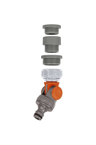 OEM Съединител GARDENA 02998 20, 1/2 ", пластмасов, сив