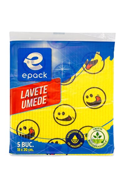 OEM Laveta umeda EPACK, imprimata, 18 x 20 cm, 5 bucati