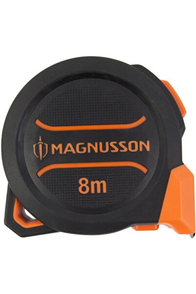 OEM Ruleta magnetica MAGNUSSON, plastic ABS, 8 m, negru-portocaliu