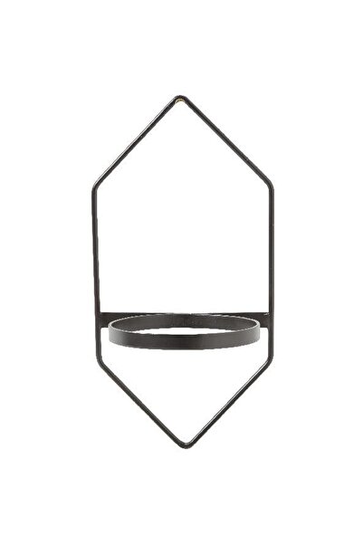 OEM Suport ghiveci flori GOODHOME, metal, 15 x 10 x 19 cm, negru
