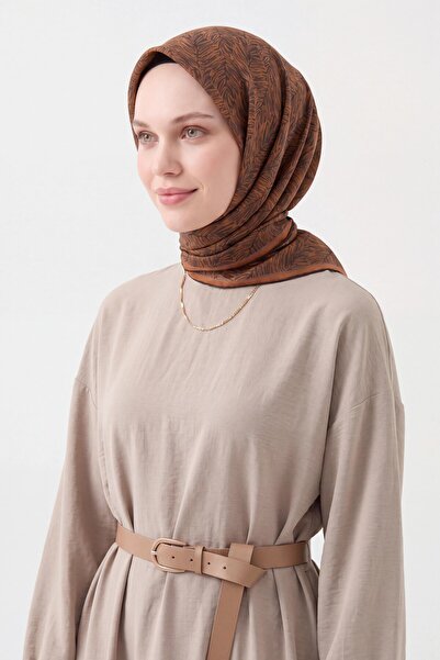 Silk Home Soft Eşarp Petra Koyu Turuncu