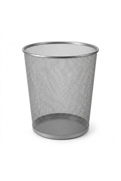 GATOR Metal Mesh Waste Paper Basket Large Office Dustbin Silver