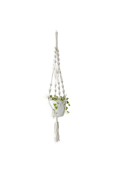 OEM Suport ghiveci GOODHOME, bumbac, 100 cm înălțime, alb