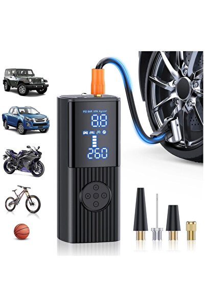 NEXTWAVE ® Portable Digital Car Compressor, 7800 mAh rechargeable battery, 15...
