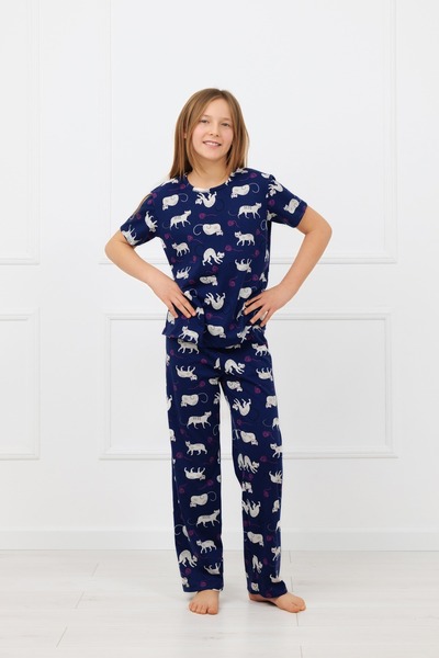 Italian Fashion Pijamale de fete Mimi, cu mâneci scurte și pantaloni lungi